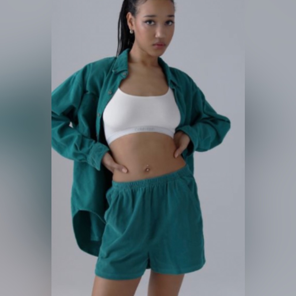 Urban Renewal Remade Overdyed Corduroy Short Turquoise